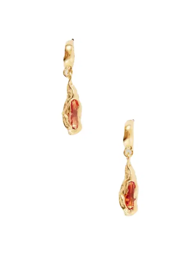 Naranja Gold Plated Citrine Drop Earrings