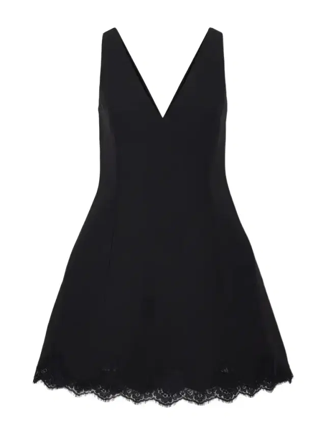 Valentino Garavani Lace-trimmed Wool And Silk-blend Crepe Mini Dress