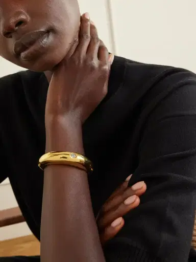 Simuero Delfina Gold-plated Cubic Zirconia Bangle | Thumbnail 2
