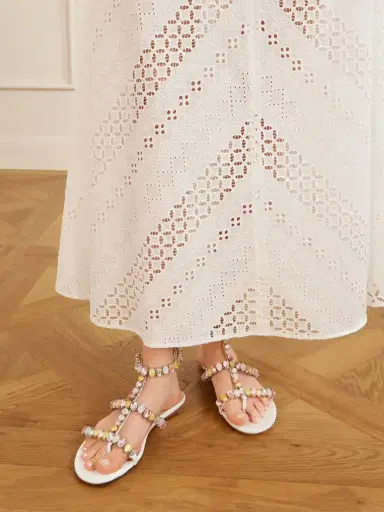 Aquazzura Mystic Stone Embellished Leather Sandals | Thumbnail 2 Aquazzura Mystic Stone Embellished Leather Sandals | Thumbnail 2
