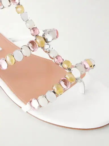 Aquazzura Mystic Stone Embellished Leather Sandals | Thumbnail 5 Aquazzura Mystic Stone Embellished Leather Sandals | Thumbnail 5