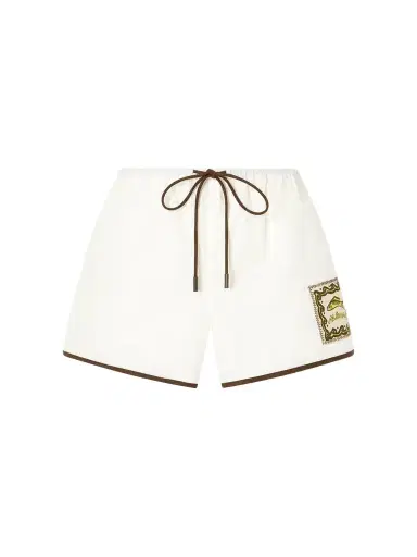 ALÉMAIS Scuba Embroidered Cotton-poplin Shorts | Thumbnail 1 ALÉMAIS Scuba Embroidered Cotton-poplin Shorts | Thumbnail 1