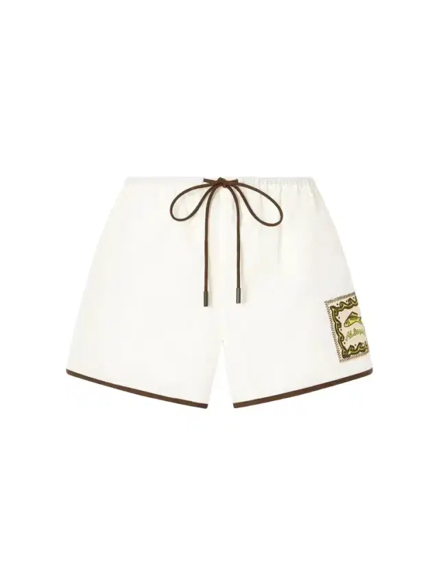 Scuba Embroidered Cotton-poplin Shorts