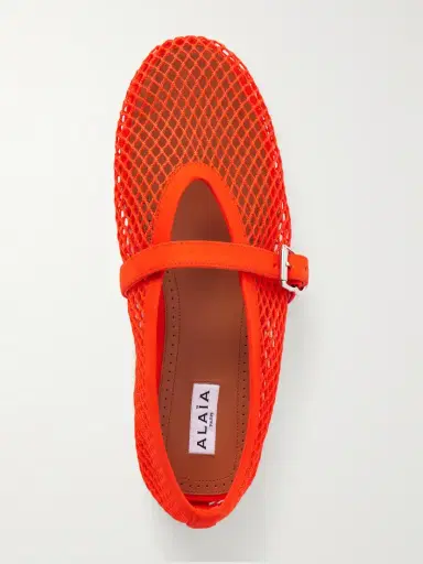 Alaïa Suede-trimmed Mesh Ballet Flats | Thumbnail 6 Alaïa Suede-trimmed Mesh Ballet Flats | Thumbnail 6