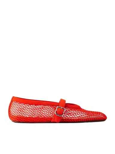 Alaïa Suede-trimmed Mesh Ballet Flats | Thumbnail 1 Alaïa Suede-trimmed Mesh Ballet Flats | Thumbnail 1
