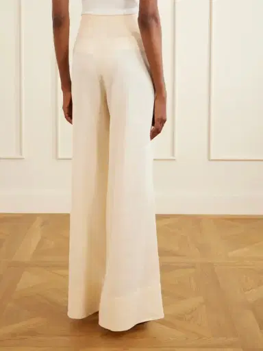 ANDRES OTALORA Ancestra Pleated Linen Wide-leg Pants | Thumbnail 4