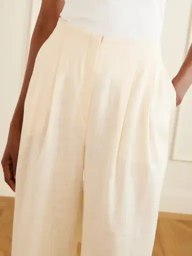 ANDRES OTALORA Ancestra Pleated Linen Wide-leg Pants | Thumbnail 5