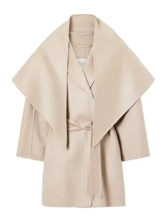 Belted Scarf-detailed Cashmere Coat