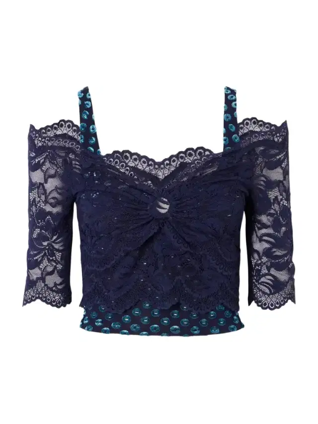 Rabanne Devoré Lace Blouse