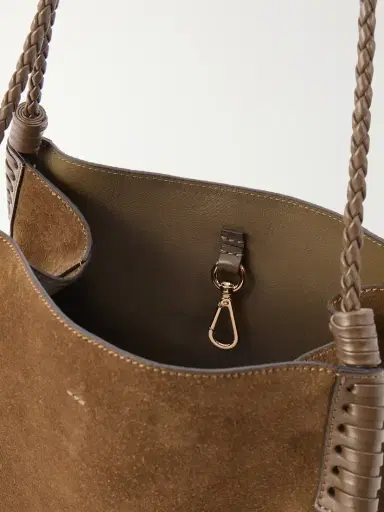 Etro Libra Logo-debossed Leather-trimmed Suede Tote | Thumbnail 6 Etro Libra Logo-debossed Leather-trimmed Suede Tote | Thumbnail 6