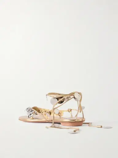 Aquazzura Florin Embellished Leather Thong Sandals | Thumbnail 3 Aquazzura Florin Embellished Leather Thong Sandals | Thumbnail 3