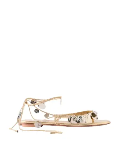 Aquazzura Florin Embellished Leather Thong Sandals | Thumbnail 1 Aquazzura Florin Embellished Leather Thong Sandals | Thumbnail 1