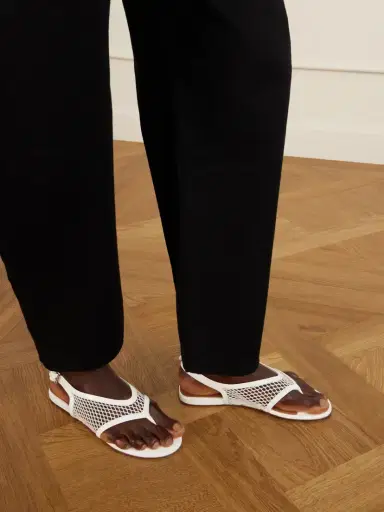 Alaïa Fishnet Flat Sandals | Thumbnail 2 Alaïa Fishnet Flat Sandals | Thumbnail 2