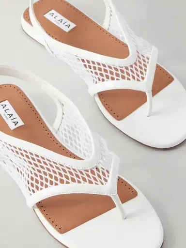 Alaïa Fishnet Flat Sandals | Thumbnail 5 Alaïa Fishnet Flat Sandals | Thumbnail 5