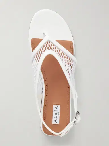 Alaïa Fishnet Flat Sandals | Thumbnail 6 Alaïa Fishnet Flat Sandals | Thumbnail 6