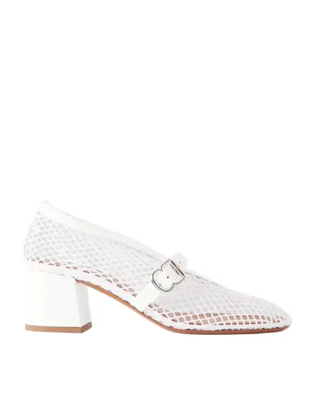 Alaïa 55 Leather-trimmed Mesh Pumps
