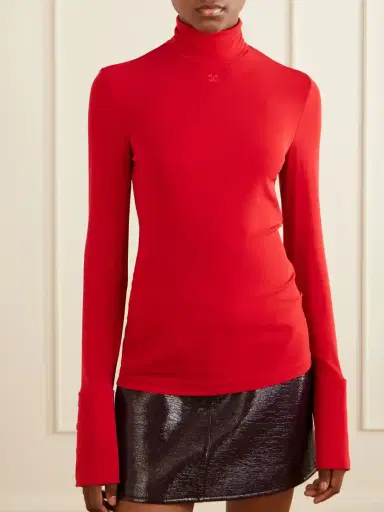 Courrèges Jersey Rollneck Top | Thumbnail 3 Courrèges Jersey Rollneck Top | Thumbnail 3