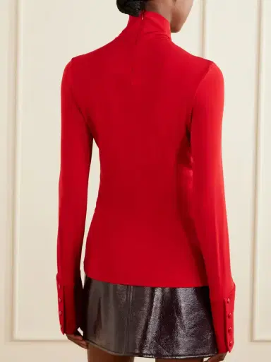 Courrèges Jersey Rollneck Top | Thumbnail 4 Courrèges Jersey Rollneck Top | Thumbnail 4