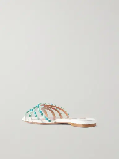 Aquazzura Gemma Embellished Leather Sandals | Thumbnail 3