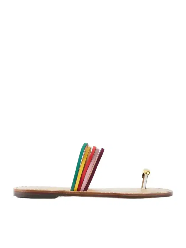 AMANU The Lusaka Embellished Leather-trimmed Suede Sandals