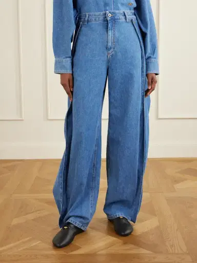 Loewe Pleated Mid-rise Wide-leg Jeans | Thumbnail 3 Loewe Pleated Mid-rise Wide-leg Jeans | Thumbnail 3