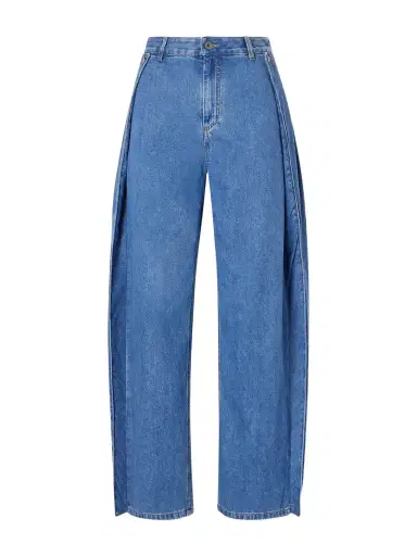 Loewe Pleated Mid-rise Wide-leg Jeans | Thumbnail 1 Loewe Pleated Mid-rise Wide-leg Jeans | Thumbnail 1