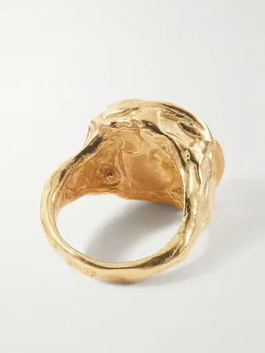 Simuero Lago Gold-plated Sterling Silver And Aquamarine Glass Ring | Thumbnail 4 Simuero Lago Gold-plated Sterling Silver And Aquamarine Glass Ring | Thumbnail 4
