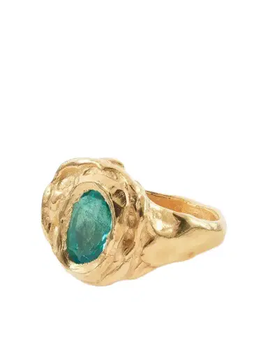 Simuero Lago Gold-plated Sterling Silver And Aquamarine Glass Ring | Thumbnail 1 Simuero Lago Gold-plated Sterling Silver And Aquamarine Glass Ring | Thumbnail 1