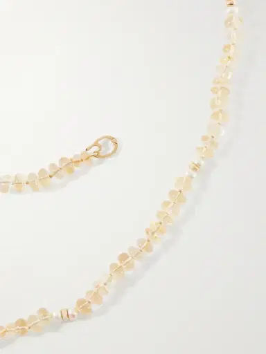 Loren Stewart Solstice Sautoir 14-karat Gold, Pearl And Citrine Beaded Necklace | Thumbnail 3