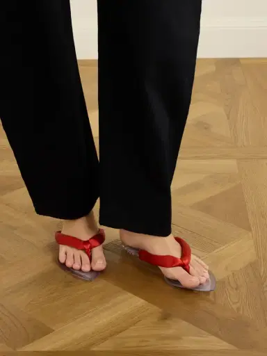 Alaïa Invisible Jelly Satin-trimmed Sandals | Thumbnail 2