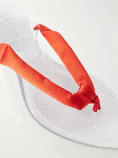 Alaïa Invisible Jelly Satin-trimmed Sandals | Thumbnail 5
