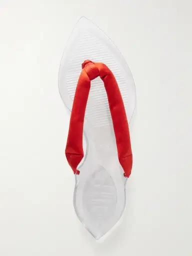 Alaïa Invisible Jelly Satin-trimmed Sandals | Thumbnail 6