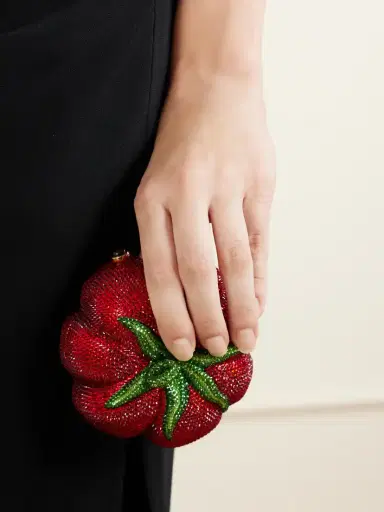 Judith Leiber Couture Tomato Crystal-embellished Gold-tone Clutch | Thumbnail 2 Judith Leiber Couture Tomato Crystal-embellished Gold-tone Clutch | Thumbnail 2