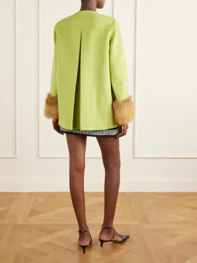 Valentino Garavani Shearling-trimmed Wool And Cashmere-blend Coat | Thumbnail 3 Valentino Garavani Shearling-trimmed Wool And Cashmere-blend Coat | Thumbnail 3