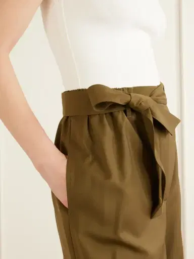 Max Mara Editto Belted Wool Grain De Poudre Wide-leg Pants | Thumbnail 4