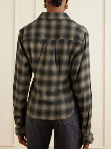 Our Legacy Envelop Checked Cotton And Wool-blend Shirt | Thumbnail 3 Our Legacy Envelop Checked Cotton And Wool-blend Shirt | Thumbnail 3