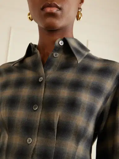 Our Legacy Envelop Checked Cotton And Wool-blend Shirt | Thumbnail 4 Our Legacy Envelop Checked Cotton And Wool-blend Shirt | Thumbnail 4