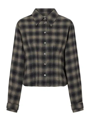 Our Legacy Envelop Checked Cotton And Wool-blend Shirt | Thumbnail 1 Our Legacy Envelop Checked Cotton And Wool-blend Shirt | Thumbnail 1