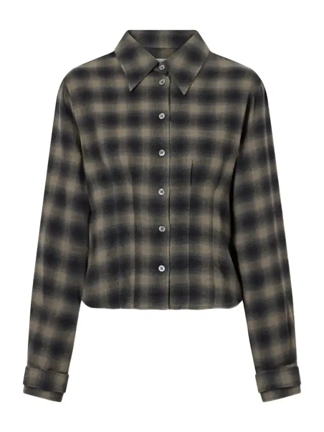 Our Legacy Envelop Checked Cotton And Wool-blend Shirt