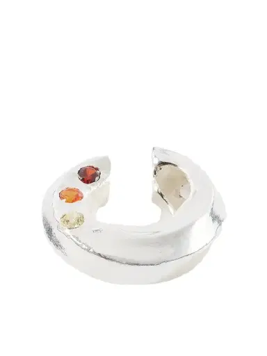 Simuero Sol Y Sombra Sterling Silver Cubic Zirconia, Sapphire Ear Cuff | Thumbnail 1 Simuero Sol Y Sombra Sterling Silver Cubic Zirconia, Sapphire Ear Cuff | Thumbnail 1
