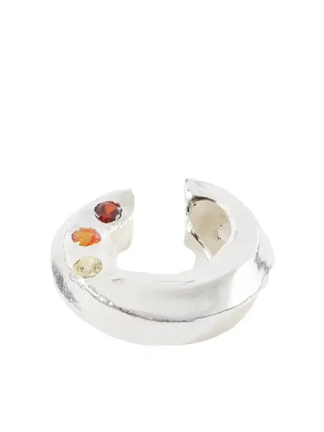 Simuero Sol Y Sombra Sterling Silver Cubic Zirconia, Sapphire Ear Cuff
