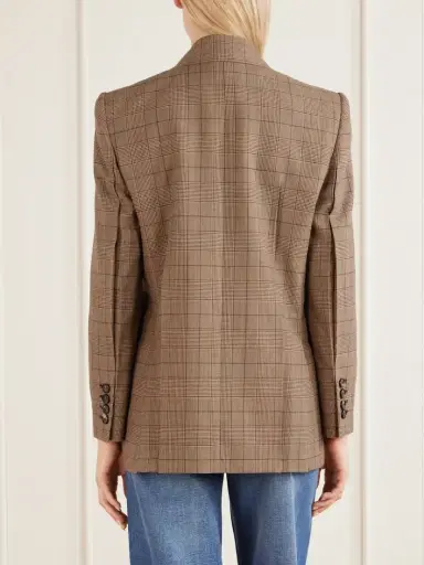 Chloé Double-breasted Checked Wool Blazer | Thumbnail 4 Chloé Double-breasted Checked Wool Blazer | Thumbnail 4
