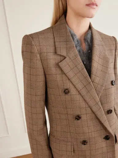 Chloé Double-breasted Checked Wool Blazer | Thumbnail 5 Chloé Double-breasted Checked Wool Blazer | Thumbnail 5