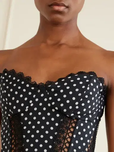 Charo Ruiz Fiare Cropped Embroidered Polka-dot Cotton-blend Top | Thumbnail 4 Charo Ruiz Fiare Cropped Embroidered Polka-dot Cotton-blend Top | Thumbnail 4