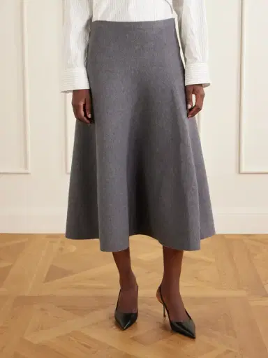 Brandon Maxwell The Miller Wool-felt Midi Skirt | Thumbnail 3