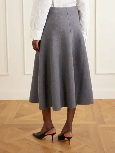 Brandon Maxwell The Miller Wool-felt Midi Skirt | Thumbnail 4