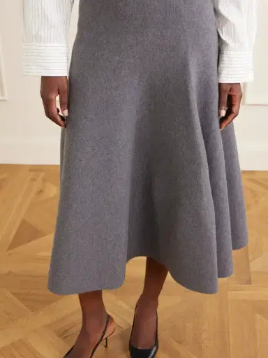 Brandon Maxwell The Miller Wool-felt Midi Skirt | Thumbnail 5