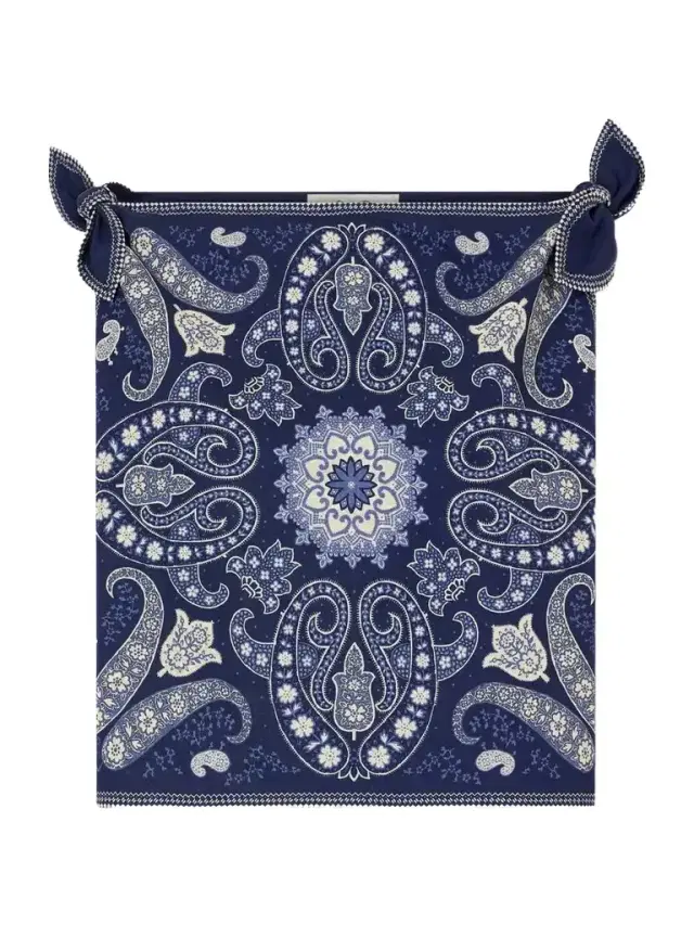 Emilina Knotted Printed Linen And Cotton-blend Tank