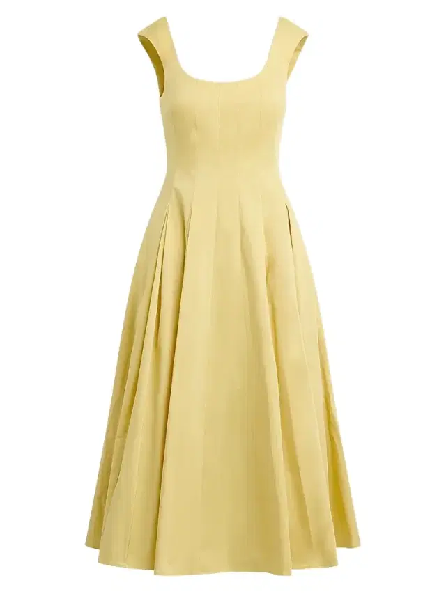 Favorite Daughter Women's The Muse Cotton Fit & Flare Midi Dress - Golden