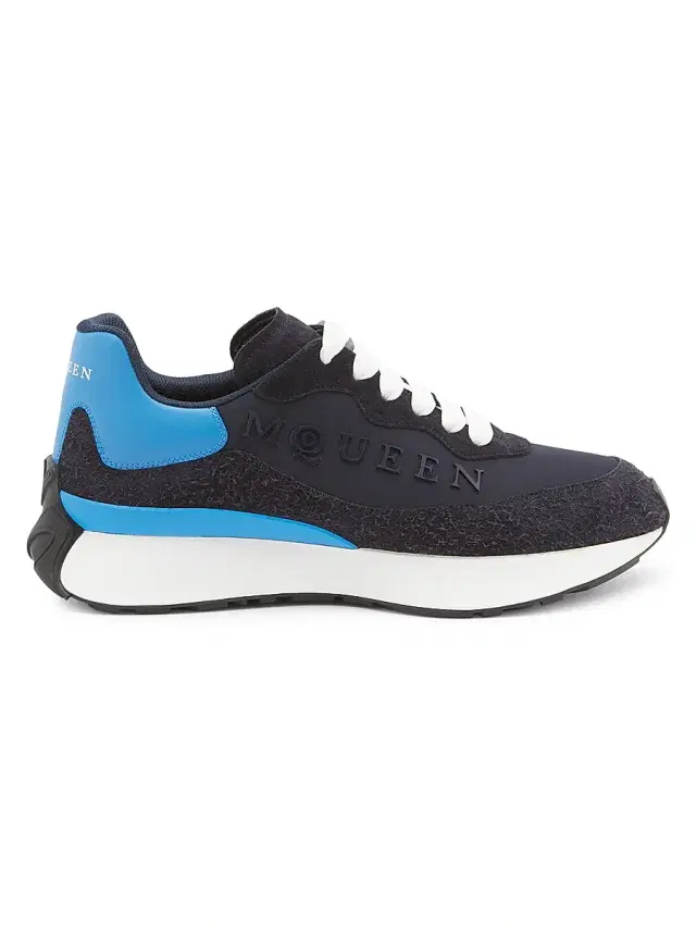 McQueen Men's Sprint Runner Suede Low-Top Sneakers - Indigo Blue